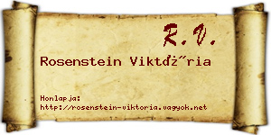 Rosenstein Viktória névjegykártya