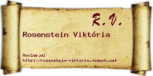 Rosenstein Viktória névjegykártya